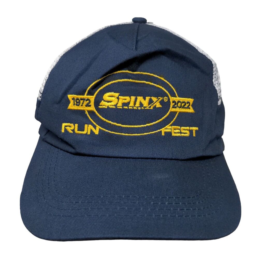 Spinx Run Fest 1972-2022 Snapback Hat Blue One Size Emroidered Mesh Prime Line
